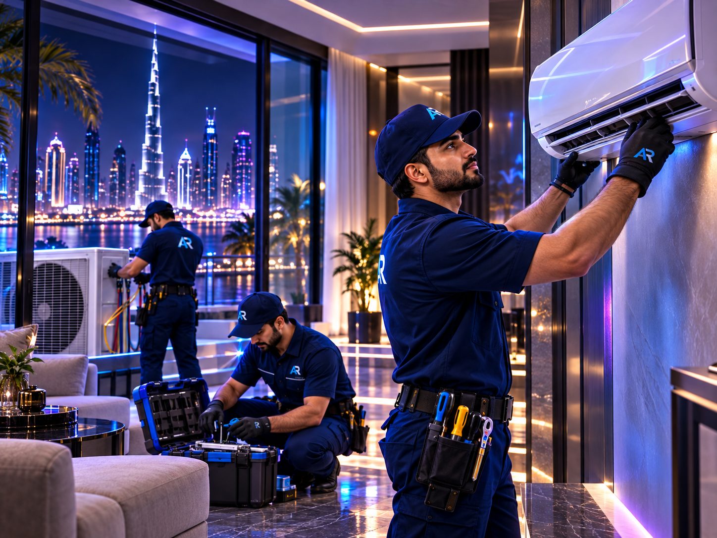 Illustrative scene: ac installation