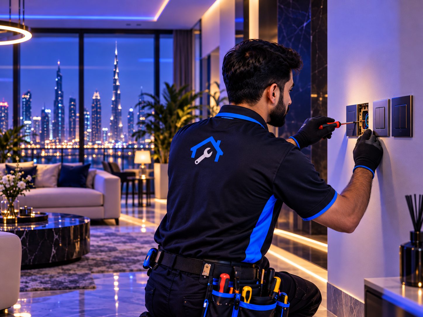 Illustrative scene: electrical installation