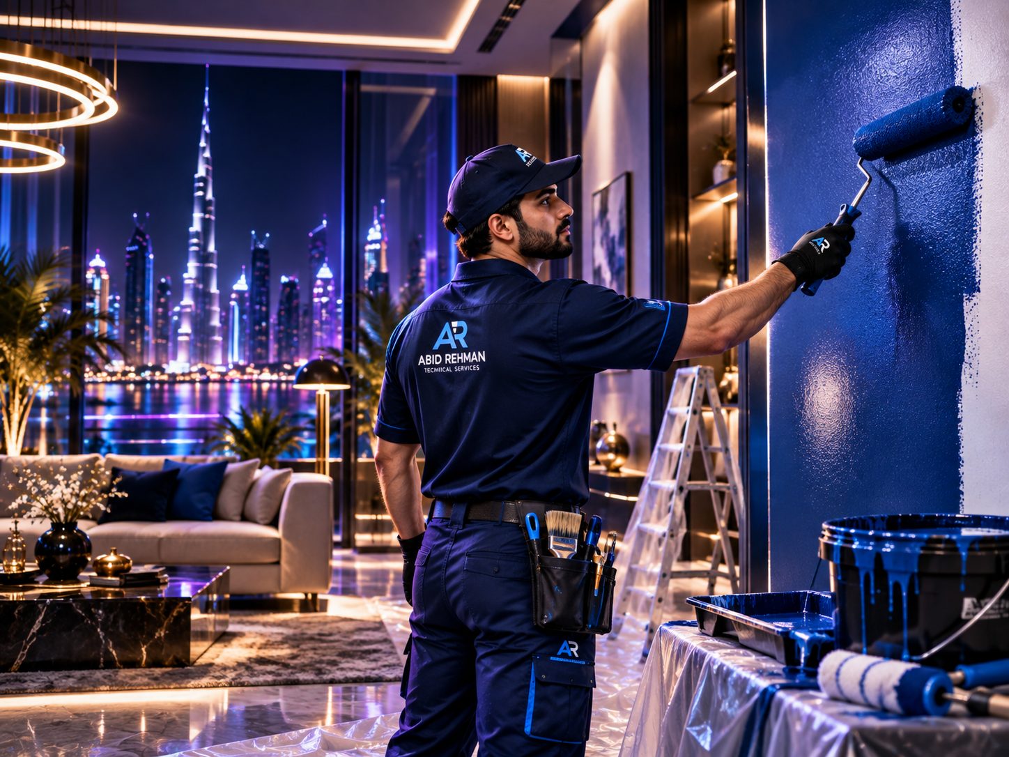 Illustrative scene: commercial painting